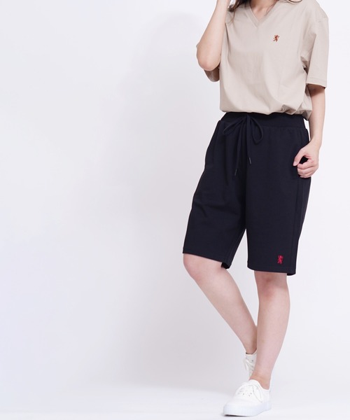 GIORDANO（ジョルダーノ）の「[GIORDANO] ライオン刺繍ダブルニットショーツ (ユニセックス)（スウェットパンツ・レディース・レッド/ブラック系その他2/ベージュ/ネイビー系/ダークグレー/グレー/ダークグリーン・LARGE/X-LARGE/SMALL/MEDIUM）」の17枚目の写真