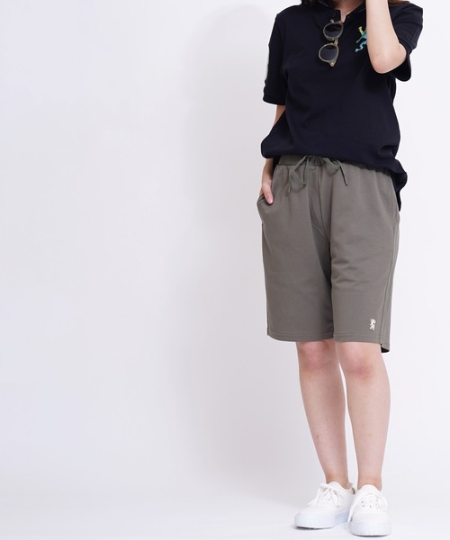 GIORDANO（ジョルダーノ）の「[GIORDANO] ライオン刺繍ダブルニットショーツ (ユニセックス)（スウェットパンツ・レディース・レッド/ブラック系その他2/ベージュ/ネイビー系/ダークグレー/グレー/ダークグリーン・LARGE/X-LARGE/SMALL/MEDIUM）」の18枚目の写真