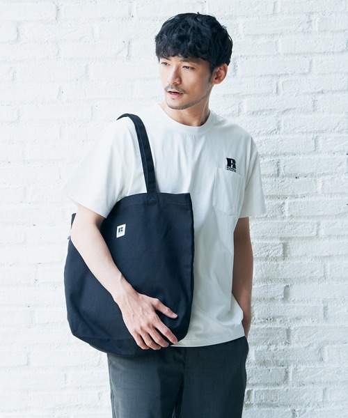 Russell Athletic（ラッセルアスレティック）の「RUSSELL ATHLETIC ラッセル アスレチック ドライパワーポケTシャツ（Tシャツ/カットソー・メンズ・ホワイト/ブラック/ベージュ/グリーン・S/M/L/XL）」の6枚目の写真