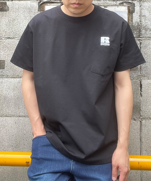 Russell Athletic（ラッセルアスレティック）の「RUSSELL ATHLETIC ラッセル アスレチック ドライパワーポケTシャツ（Tシャツ/カットソー・メンズ・ホワイト/ブラック/ベージュ/グリーン・S/M/L/XL）」の7枚目の写真