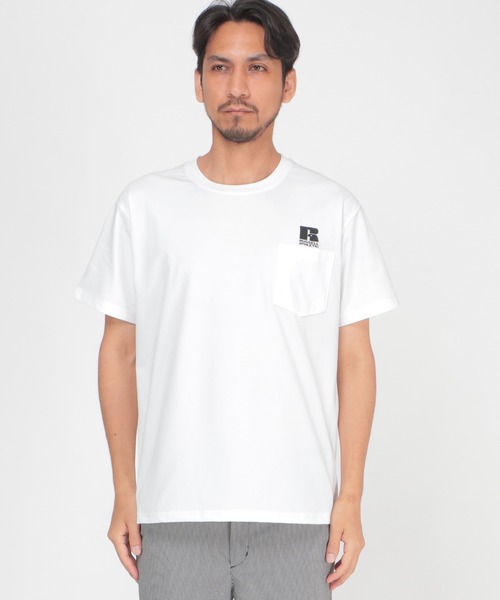 Russell Athletic（ラッセルアスレティック）の「RUSSELL ATHLETIC ラッセル アスレチック ドライパワーポケTシャツ（Tシャツ/カットソー・メンズ・ホワイト/ブラック/ベージュ/グリーン・S/M/L/XL）」の14枚目の写真