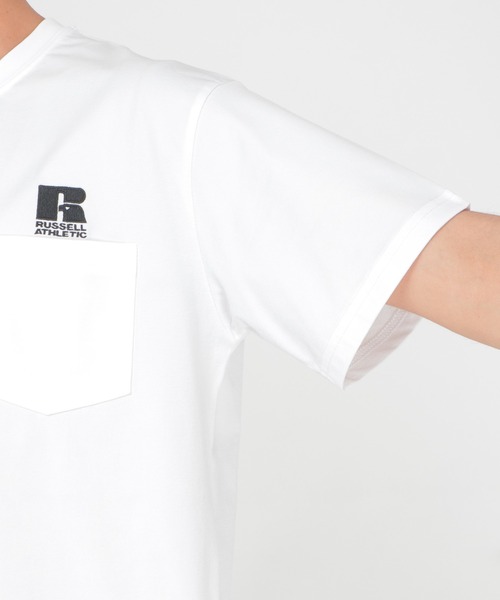 Russell Athletic（ラッセルアスレティック）の「RUSSELL ATHLETIC ラッセル アスレチック ドライパワーポケTシャツ（Tシャツ/カットソー・メンズ・ホワイト/ブラック/ベージュ/グリーン・S/M/L/XL）」の17枚目の写真