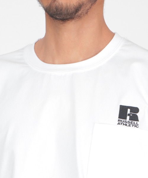 Russell Athletic（ラッセルアスレティック）の「RUSSELL ATHLETIC ラッセル アスレチック ドライパワーポケTシャツ（Tシャツ/カットソー・メンズ・ホワイト/ブラック/ベージュ/グリーン・S/M/L/XL）」の19枚目の写真