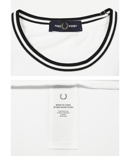 FRED PERRY（フレッドペリー）の「FRED PERRY フレッドペリー TWIN TIPPED メンズ 半袖 Tシャツ（Tシャツ/カットソー・メンズ・ホワイト/ブラック/ネイビー・MEDIUM/LARGE/SMALL/X-LARGE）」の7枚目の写真