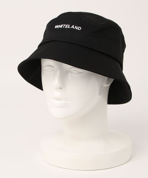 WHITELAND(ホワイトランド)の「WHITELAND/ホワイトランド/PLWLジェルロゴバケットハット(ハット・メンズ・ホワイト/ブラック・FREE)」の2枚目の写真