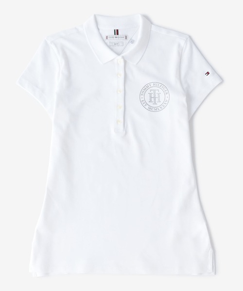TOMMY HILFIGER(トミーヒルフィガー)の「クリスタルロゴポロシャツ(ポロシャツ・レディース・ホワイト/ネイビー・SMALL/MEDIUM/X-SMALL)」の10枚目の写真