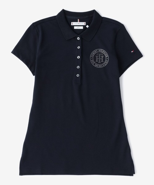 TOMMY HILFIGER(トミーヒルフィガー)の「クリスタルロゴポロシャツ(ポロシャツ・レディース・ホワイト/ネイビー・SMALL/MEDIUM/X-SMALL)」の11枚目の写真