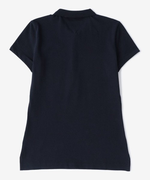 TOMMY HILFIGER(トミーヒルフィガー)の「クリスタルロゴポロシャツ(ポロシャツ・レディース・ホワイト/ネイビー・SMALL/MEDIUM/X-SMALL)」の3枚目の写真