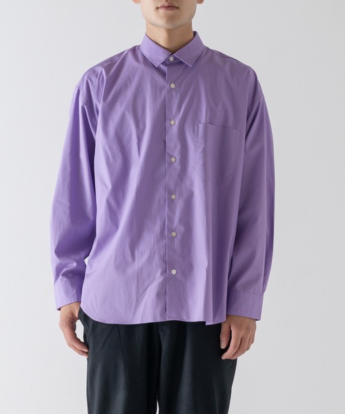 BRICK & SONS（ブリックアンドサンズ）の「リラックスバックプリーツシャツ＜パープル＞（シャツ/ブラウス・メンズ・パープル・LL/S/M/L）」の10枚目の写真