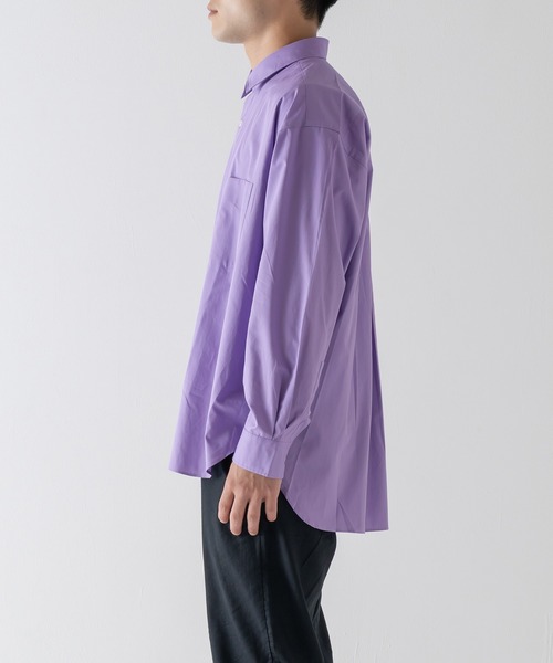 BRICK & SONS（ブリックアンドサンズ）の「リラックスバックプリーツシャツ＜パープル＞（シャツ/ブラウス・メンズ・パープル・LL/S/M/L）」の12枚目の写真