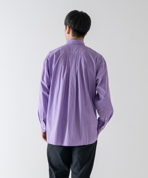 BRICK & SONS（ブリックアンドサンズ）の「リラックスバックプリーツシャツ＜パープル＞（シャツ/ブラウス・メンズ・パープル・LL/S/M/L）」の13枚目の写真