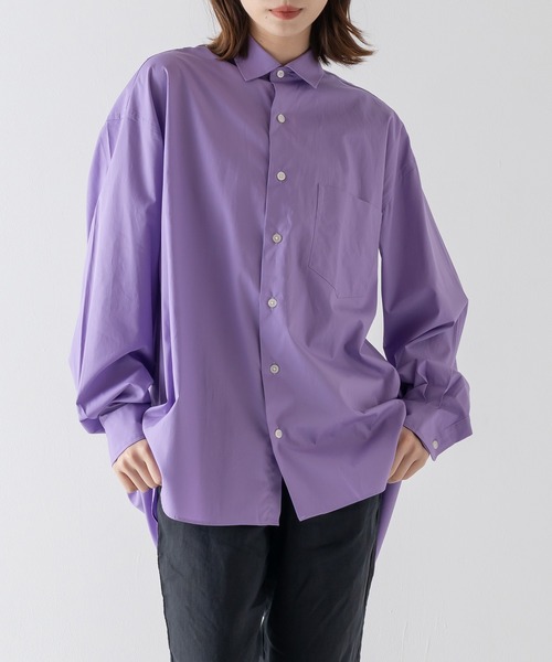 BRICK & SONS（ブリックアンドサンズ）の「リラックスバックプリーツシャツ＜パープル＞（シャツ/ブラウス・メンズ・パープル・LL/S/M/L）」の14枚目の写真