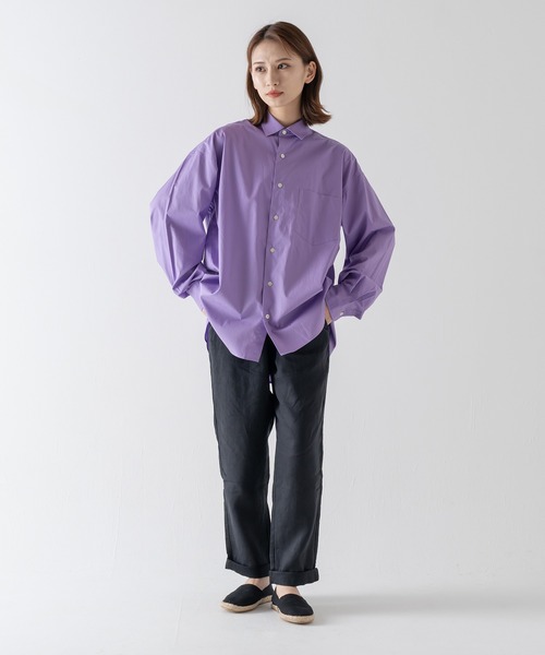 BRICK & SONS（ブリックアンドサンズ）の「リラックスバックプリーツシャツ＜パープル＞（シャツ/ブラウス・メンズ・パープル・LL/S/M/L）」の15枚目の写真