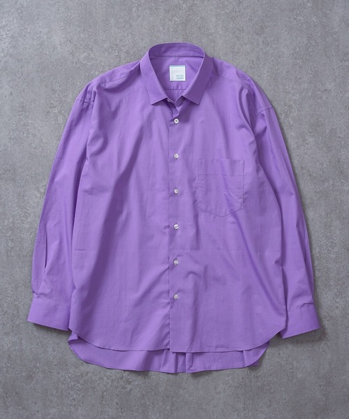 BRICK & SONS（ブリックアンドサンズ）の「リラックスバックプリーツシャツ＜パープル＞（シャツ/ブラウス・メンズ・パープル・LL/S/M/L）」の21枚目の写真