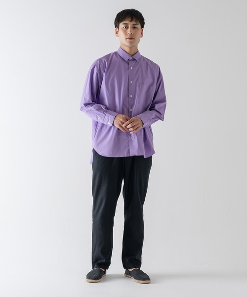 BRICK & SONS（ブリックアンドサンズ）の「リラックスバックプリーツシャツ＜パープル＞（シャツ/ブラウス・メンズ・パープル・LL/S/M/L）」の20枚目の写真