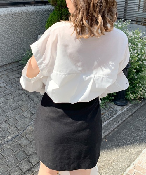 OLIVE des OLIVE（オリーブデオリーブ）の「肩開きシャツ（シャツ/ブラウス・レディース・オフホワイト/ピンク/オレンジ/ラベンダー・FREE）」の19枚目の写真