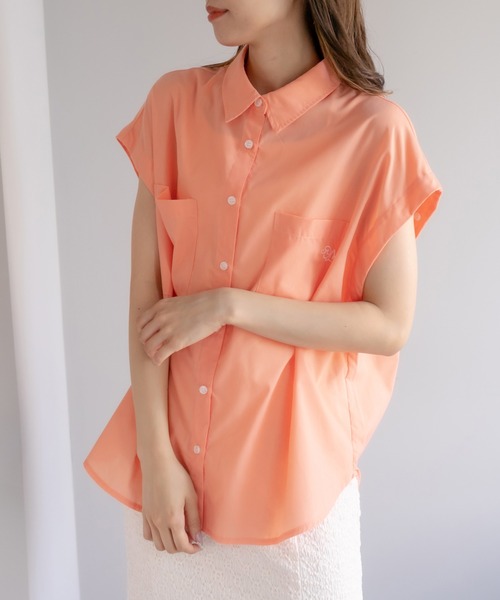 OLIVE des OLIVE（オリーブデオリーブ）の「肩開きシャツ（シャツ/ブラウス・レディース・オフホワイト/ピンク/オレンジ/ラベンダー・FREE）」の16枚目の写真