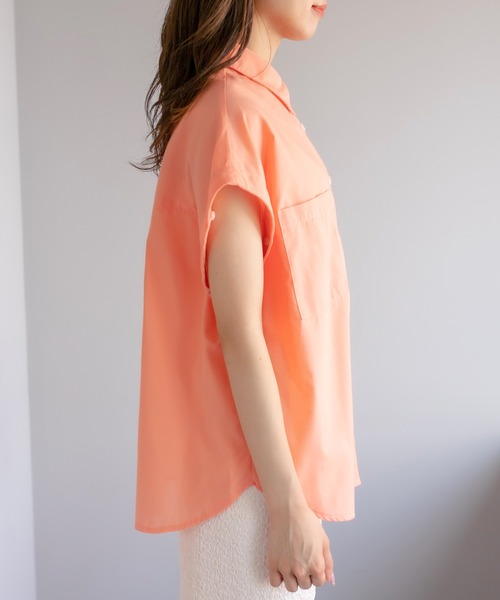 OLIVE des OLIVE（オリーブデオリーブ）の「肩開きシャツ（シャツ/ブラウス・レディース・オフホワイト/ピンク/オレンジ/ラベンダー・FREE）」の18枚目の写真