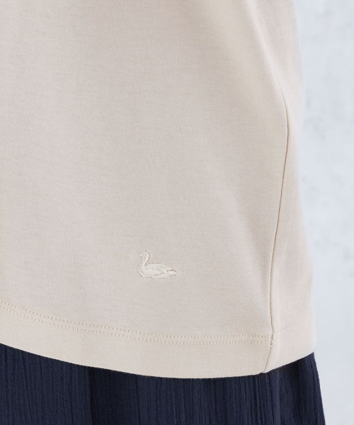 DECOY SINCE 1981(デコイシンスイチキュウハチイチ)の「【接触冷感】スムースチュニック(Tシャツ/カットソー・レディース・ベージュ/ネイビー・M/LL/L)」の10枚目の写真