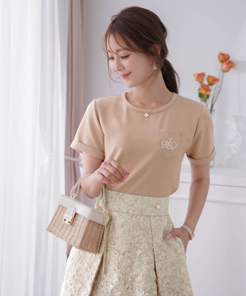 Vaniller オリジナル ロゴ刺繍入り ポケット ｔシャツ Le Reve Vaniller Tシャツ カットソー Le Reve Vaniller ル レーヴ ヴァニレ のファッション通販 Zozotown