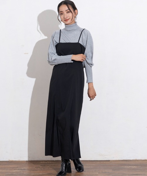 クレープマーメイドキャミワンピース