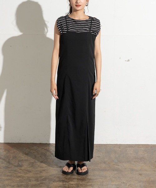 クレープマーメイドキャミワンピース