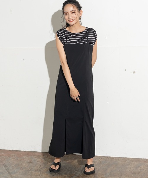 クレープマーメイドキャミワンピース