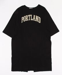 Samansa Mos2 blue | チュニックTシャツ(Tシャツ/カットソー)