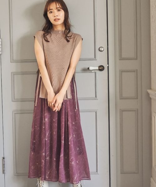 ベストset花柄キャミワンピース Woman ミスティウーマン のワンピース ベストset花柄キャミワンピース ワンピース Mysty Mysty ワンピース ドレス Woman ミスティウーマン のファッション 在庫あり 即納