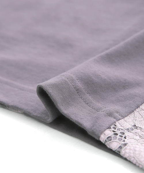 somari imagination（ソマリ イマジネーション）の「『レース切替カットソーポロシャツ』（ポロシャツ・レディース・ネイビー/グレー・1/2）」の20枚目の写真