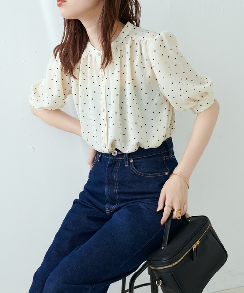 Sakuraです　ナチュラルクチュール　ブラウス3点 マット釦とろみサテンブラウス（シャツ/ブラウス）｜natural