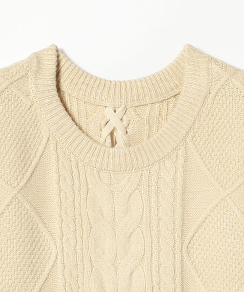 BeAMS DOT(ビームスドット)の「BeAMS DOT / レースアップ オーバーニット(ニット/セーター・レディース・グリーン系その他/ホワイト系その他5/ブラウン系その他5・FREE)」の19枚目の写真