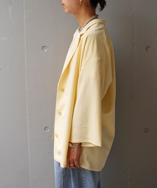 Toironier（トワロニエ）の「Toironier(トワロニエ ) 　シャツジャケット（その他アウター・レディース・アイボリー/ネイビー・F）」の6枚目の写真