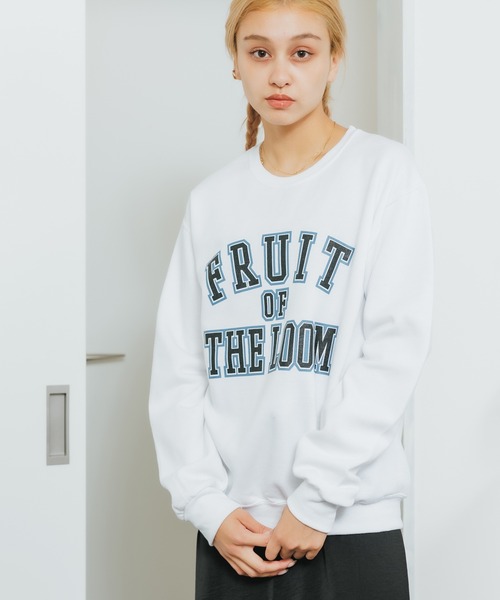 フルーツオブザルームターコイズ ロゴスウェット フルーツオブザルームターコイズ ロゴスウェット フルーツオブザ