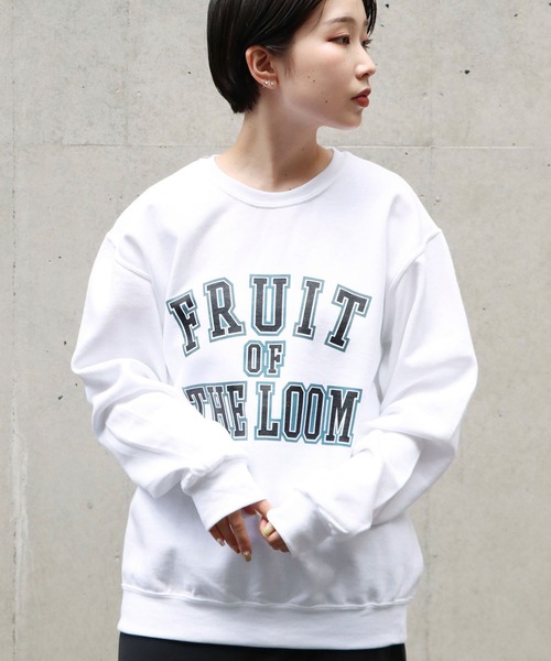 FRUIT OF THE LOOM(フルーツオブザルーム)の「FRUIT OF THE LOOM/フルーツオブザルーム FTL×ROOP TOKYO 別注 カレッジロゴトレーナー(スウェット・レディース・ホワイト/ブラック/グレー・L/S/XL/M)」の20枚目の写真