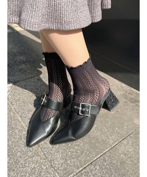 EATME（イートミー）の「レース編みソックス（ソックス/靴下・レディース・ブラック/オフホワイト・FREE）」の8枚目の写真