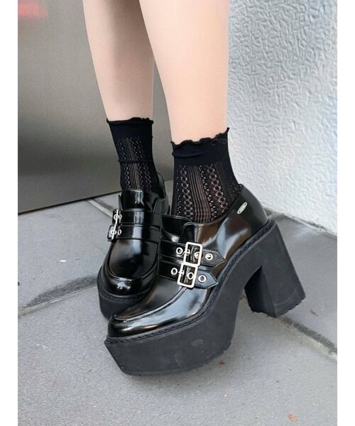 EATME（イートミー）の「レース編みソックス（ソックス/靴下・レディース・ブラック/オフホワイト・FREE）」の9枚目の写真