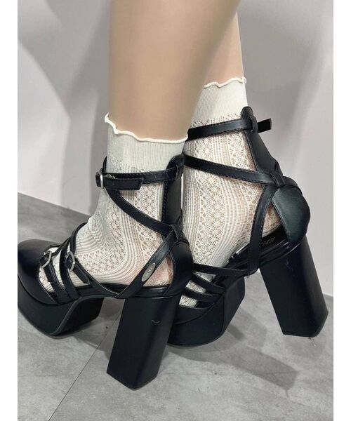 EATME（イートミー）の「レース編みソックス（ソックス/靴下・レディース・ブラック/オフホワイト・FREE）」の16枚目の写真