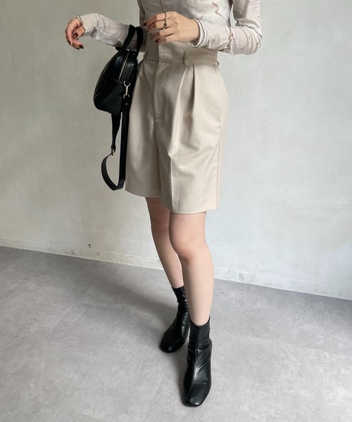 CAPRICIEUX LE'MAGE（カプリシューレマージュ）の「Wウエストショートパンツ（その他パンツ・レディース・チャコールグレー/ホワイト系その他・38/36）」の21枚目の写真