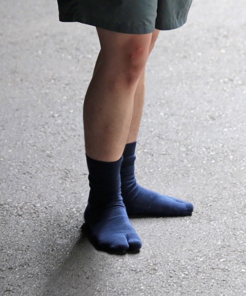 ROOPTOKYO（ループトウキョウ）の「NODAL/ノーダル NEW STANDARD SOCKS 足袋ソックス ワンポイント ロゴ（ソックス/靴下・メンズ・アイボリー/カーキ/グレイッシュブルー/ブラック/パープル/ネイビー/イエロー/ブラウン/レッド/ピンク/ヘザーグレー/ライトグリーン/ロイヤルブルー/ピンク系/ホワイト/グリーン/ベージュ・FREE）」の10枚目の写真