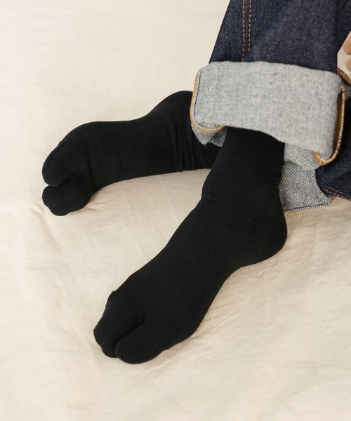 ROOPTOKYO（ループトウキョウ）の「NODAL/ノーダル NEW STANDARD SOCKS 足袋ソックス ワンポイント ロゴ（ソックス/靴下・メンズ・アイボリー/カーキ/グレイッシュブルー/ブラック/パープル/ネイビー/イエロー/ブラウン/レッド/ピンク/ヘザーグレー/ライトグリーン/ロイヤルブルー/ピンク系/ホワイト/グリーン/ベージュ・FREE）」の18枚目の写真