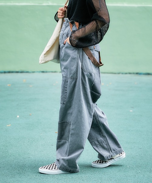 etsinta（エシンタ）の「【etsinta/エシンタ】サス付きビンテージパンツ（その他パンツ・レディース・チャコールグレー/カーキ/ピンク・ONE SIZE）」の6枚目の写真