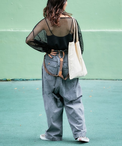 etsinta（エシンタ）の「【etsinta/エシンタ】サス付きビンテージパンツ（その他パンツ・レディース・チャコールグレー/カーキ/ピンク・ONE SIZE）」の13枚目の写真