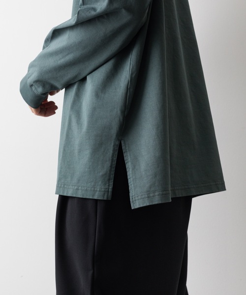 ATTACHMENT（アタッチメント）の「30//- スビン天竺 モックネック L/S TEE / SUVIN COTTON JERSEY MOCKNECK L/S TEE（Tシャツ/カットソー・メンズ・ブラック/グレー/グリーン/ホワイト・1/2/3）」の20枚目の写真