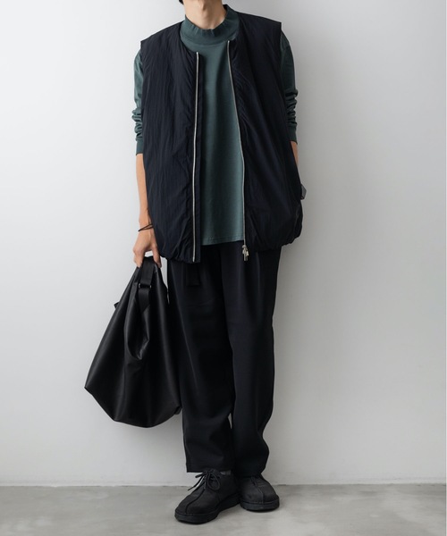 ATTACHMENT（アタッチメント）の「30//- スビン天竺 モックネック L/S TEE / SUVIN COTTON JERSEY MOCKNECK L/S TEE（Tシャツ/カットソー・メンズ・ブラック/グレー/グリーン/ホワイト・1/2/3）」の21枚目の写真