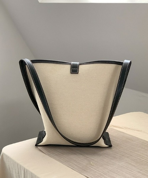 LAC-VERT（ラック・ヴェール）の「キャンバスベルトバッグ（トートバッグ・レディース・ブラック/ダークブラウン/ベージュ/ブラウン・FREE）」の15枚目の写真