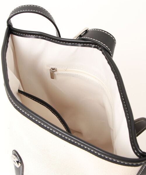 LAC-VERT（ラック・ヴェール）の「キャンバスベルトバッグ（トートバッグ・レディース・ブラック/ダークブラウン/ベージュ/ブラウン・FREE）」の8枚目の写真