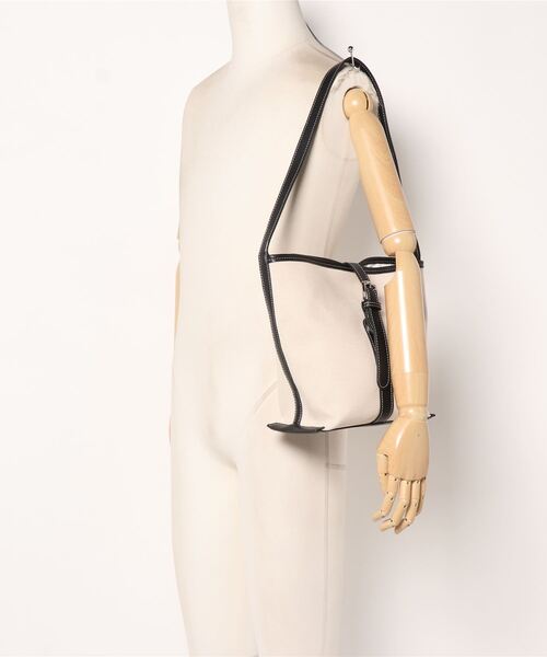 LAC-VERT（ラック・ヴェール）の「キャンバスベルトバッグ（トートバッグ・レディース・ブラック/ダークブラウン/ベージュ/ブラウン・FREE）」の9枚目の写真