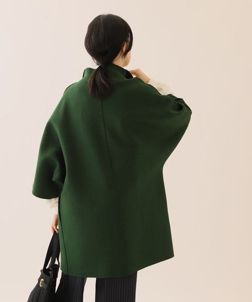 journal standard L'essage(ジャーナルスタンダードレサージュ)の「《追加》【HARRIS WHARF LONDON】kimono mantle:コート(その他アウター・レディース・チャコールグレー/グリーン/アイボリー・42)」の7枚目の写真