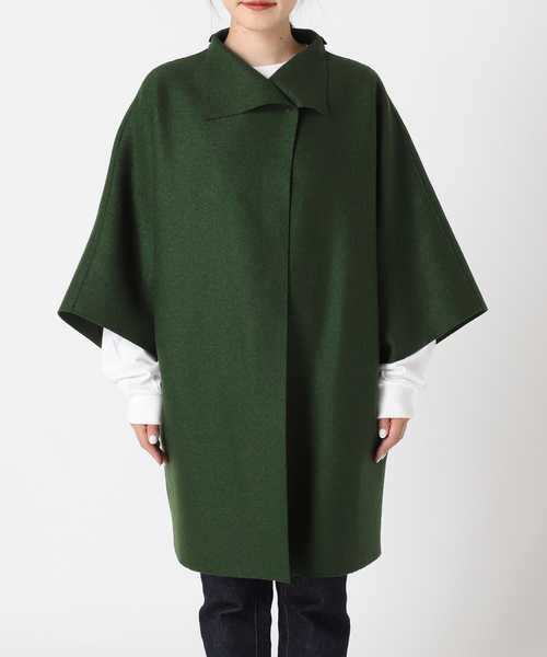 journal standard L'essage(ジャーナルスタンダードレサージュ)の「《追加》【HARRIS WHARF LONDON】kimono mantle:コート(その他アウター・レディース・チャコールグレー/グリーン/アイボリー・42)」の9枚目の写真